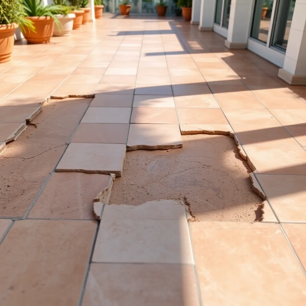 Jak naprawić odpadające płytki na tarasie