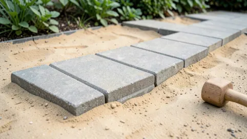 układanie płyt tarasowych na piasku